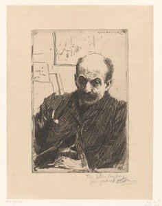 Ritratto di Max Liebermann da Anders Leonard Zorn (signed by artist)