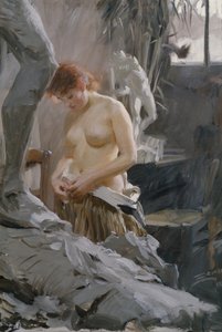 Nello studio di Wickstrom da Anders Leonard Zorn