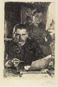 Zorn e sua moglie, 1890 da Anders Leonard Zorn