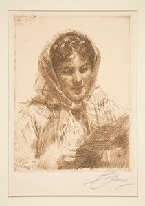 Una Lettera, 1913 da Anders Leonard Zorn