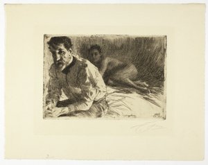 Augustus Saint Gaudens II (Saint Gaudens e il suo Modello) da Anders Leonard Zorn