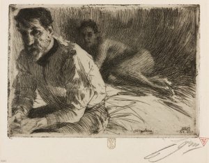 Augustus Saint Gaudens II (Saint Gaudens e il suo modello) da Anders Leonard Zorn