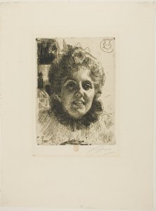 Aurore (Mrs. Aurore Klintberg, nata Oxenstierna, Testa) da Anders Leonard Zorn