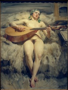 La suonatrice di liuto da Anders Leonard Zorn