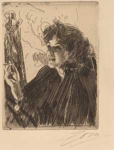 Ragazza con sigaretta da Anders Leonard Zorn