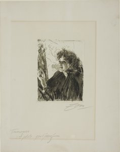 Ragazza con una sigaretta II da Anders Leonard Zorn