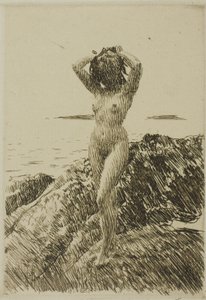 Hårtång (Ghirlanda di alghe) da Anders Leonard Zorn