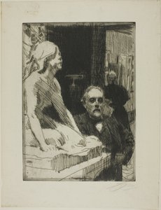 Pontus Fürstenberg e sua moglie (in piedi vicino alla "Rana" di Hasselberg) da Anders Zorn