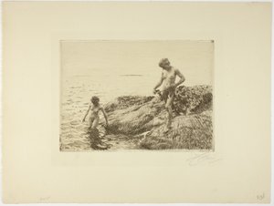 Scogliere verso il Mare da Anders Leonard Zorn