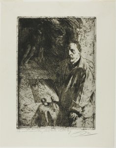 Zorn e il suo modello da Anders Leonard Zorn