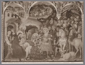 Riproduzione fotografica del dipinto Adorazione dei Magi di Gentile da Fabriano da Anderson (firma)