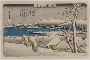 Neve serale a Uchikawa dalla serie Otto vedute di Kanazawa