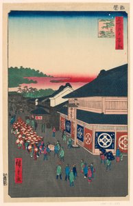 Viale Hirokoji (Shitaya Hirokoji) N. 13 dalla Serie Cento Famosi Vedute di Edo da Ando Hiroshige