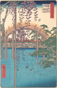 Nel complesso del Santuario Kameido Tenjin, 1856 da Ando Hiroshige