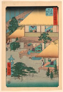 Ishibe: Ospiti alla locanda dalla serie 53 Stazioni del Tokaido da Ando Hiroshige