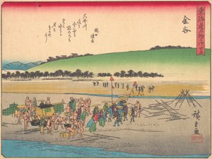 Kanaya, dalla serie Le cinquantatré stazioni della strada Tokaido da Ando Hiroshige