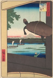 Ponte Mannen, Fukagawa, 1858 da Ando Hiroshige