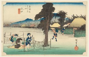 Minakuchi, nelle Cinquantatré Stazioni della Strada Tokaido da Ando Hiroshige