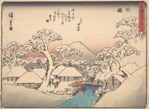 Mishima, dalla serie Cinquantatré stazioni della strada Tokaido, ca. 1838 da Ando Hiroshige