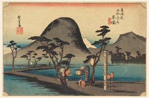 Strada Nawate (Hiratsuka), nelle Cinquantatré Stazioni della Strada Tokaido (Tokaido Gojusan Tsugi-no Uchi) da Ando Hiroshige
