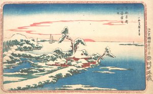 Alba di Capodanno dopo la neve a Susaki, ca. 1831 da Ando Hiroshige