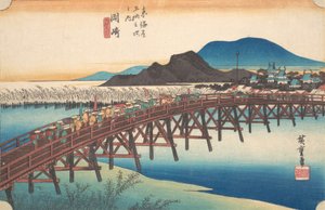 Okazaki, Tenshin no Hashi, ca. 1834 da Ando Hiroshige