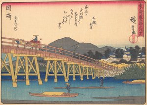 Okazaki, dalla serie Le Cinquantatré Stazioni della Strada Tokaido, inizio XX secolo da Ando Hiroshige