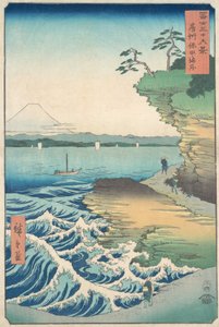 Spiaggia a Hoda, Provincia di Awa, 1858-59 da Ando Hiroshige