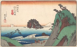 Spiaggia di Seven-ri, Provincia di Soshu da Ando Hiroshige