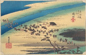 Shimada, Oigawa Shun Gan, ca. 1834 da Ando Hiroshige