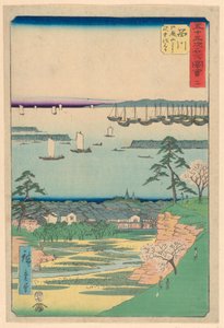 Shinagawa dalla serie 53 Stazioni del Tokaido da Ando Hiroshige