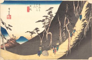 Stazione ventisei: Nissaka, Sayo no Nakayama, dalle Cinquantatré Stazioni di ..., ca. 1833-34 da Ando Hiroshige