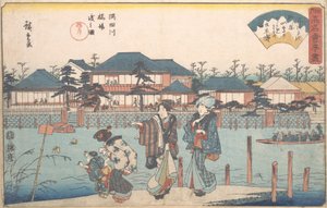 Sumidagawa Hashiba Watashi Zu Yanagiya, ca. 1835-42