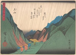 Tsuchiyama, dalla serie Le cinquantatré stazioni della strada Tokaido da Ando Hiroshige