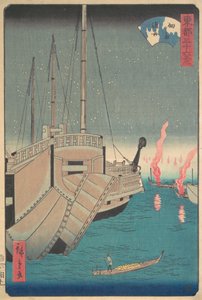 Tsukudajima Gyoshoi, 1868 da Ando Hiroshige