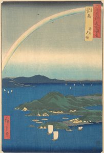 Tsushima Kaigan Yubare, anno del drago, terzo mese 1856 da Ando Hiroshige