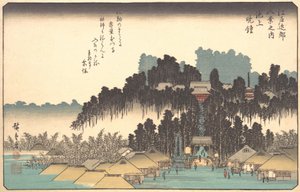 Campane del vespro a Ikegami da Ando Hiroshige