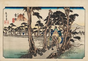 Stampa xilografica - Yoshiwara Hidari Fuji, XIX secolo da Ando Hiroshige
