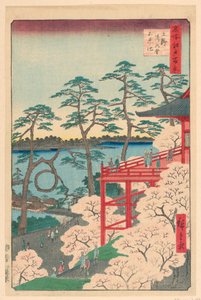 Quartiere Yamashita, Ueno (Ueno Yamashita) dalla serie Cento vedute di Edo da Ando Hiroshige