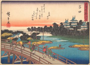 Yoshida, dalla serie Le Cinquantatré Stazioni della Strada Tokaido, inizio XX secolo da Ando Hiroshige