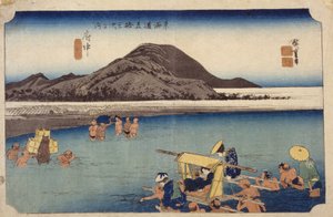 Fiume Abe a Fuch?, #20 da Ando or Utagawa Hiroshige