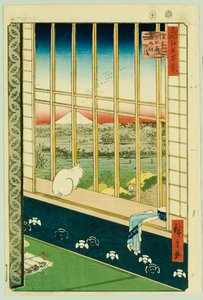 Campi di riso di Asakusa durante il Festival del Gallo da Ando or Utagawa Hiroshige