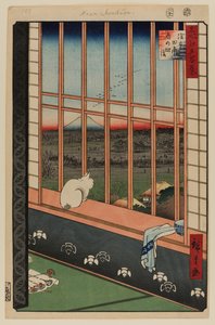 Risaie di Asakusa e Festival di Torinomachi da Ando or Utagawa Hiroshige