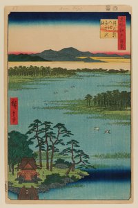 Santuario Benten, stagno di Inokashira da Ando or Utagawa Hiroshige