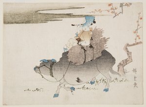 Mandriano e una mucca da Ando or Utagawa Hiroshige