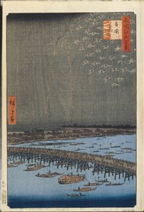 Cento vedute famose di Edo: Fuochi d