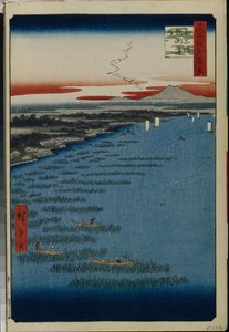 Cento vedute famose di Edo: Minami Shinagawa e costa di Samezu