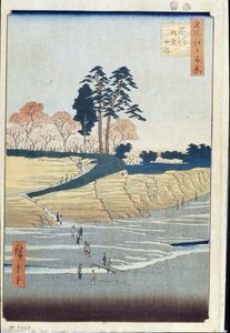 Cento vedute famose di Edo: Collina del Palazzo a Shinagawa da Ando or Utagawa Hiroshige