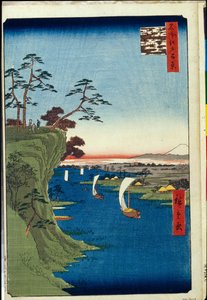 Cento vedute famose di Edo: Vista di Konodai e del fiume Tone