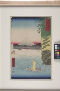 Fiori di ciliegio a Honmoku, provincia di Musashi da Ando or Utagawa Hiroshige